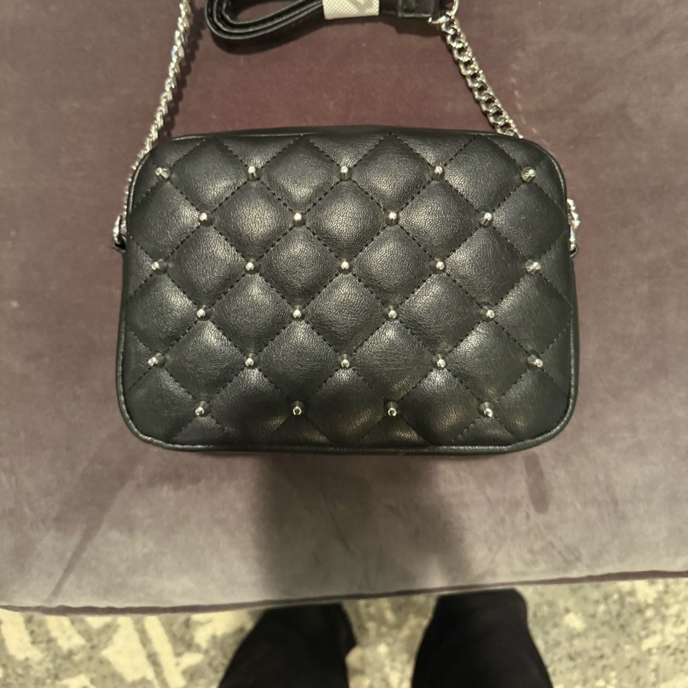 Black Quilted Crossbody Bag with Chain Strap!  Never used!